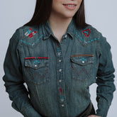 Blusa Wrangler Mezclilla Bord Navajo 065
